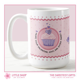 Pink Cupcake individualisierbarer Valentinstag Kaffeetasse