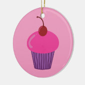 Pink Cupcake Keramik Ornament (Links)