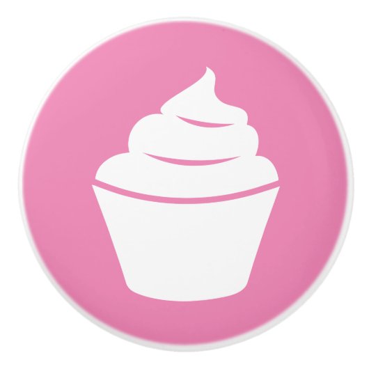 Pink cupcake Keramik Tür oder Schublade ziehen Kno Keramikknauf (Vorderseite)