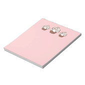 Pink Cupcake Kitchen Anmerkungen zum Notepad Notizblock (Rotiert)