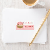 Pink Cupcake Labels Adressaufkleber (Insitu)