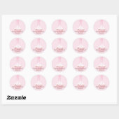 Pink Cupcake Lollipop Happy Birthday Sticker (Blatt)