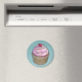 Pink cupcake magnet (In Situ (Geschirrspüler))