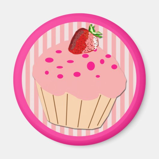 Pink Cupcake Magnet (Vorne)