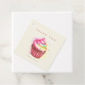 Pink Cupcake mit Sprinkles Geburtstag Danke Geschenkanhänger (Beispiel)
