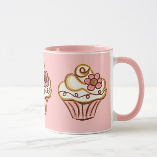 Pink Cupcake Mug Tasse (Rechts)