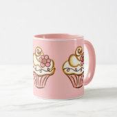 Pink Cupcake Mug Tasse (VorderseiteRechts)