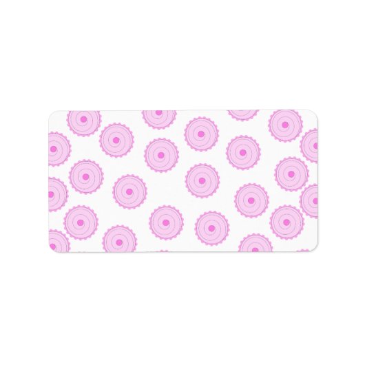 Pink Cupcake Muster. Adressaufkleber (Vorne)