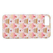 Pink Cupcake Muster Case-Mate iPhone Hülle (Rückseite (Horizontal))