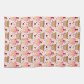 Pink Cupcake Muster Handtuch (Horizontal)