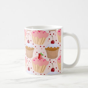 Pink Cupcake Muster Kaffeetasse