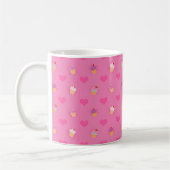 Pink Cupcake Muster Kaffeetasse (Links)