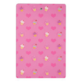 Pink Cupcake Muster Mini Klemmbrett (Rückseite)