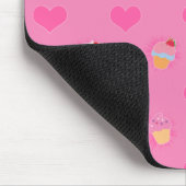 Pink Cupcake Muster Mousepad (Ecke)