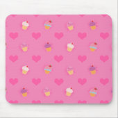 Pink Cupcake Muster Mousepad (Vorne)