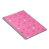 Pink Cupcake Muster Notizblock (Rechte Seite)