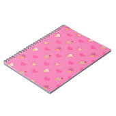Pink Cupcake Muster Notizblock (Linke Seite)