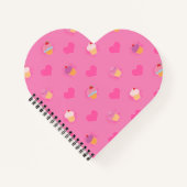 Pink Cupcake Muster Notizbuch (Vorderseite)