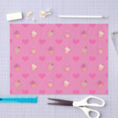 Pink Cupcake Muster Seidenpapier (Handwerk)