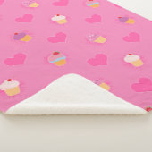 Pink Cupcake Muster Sherpadecke (3/4)