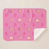 Pink Cupcake Muster Sherpadecke (Vorderseite (Horizontal))