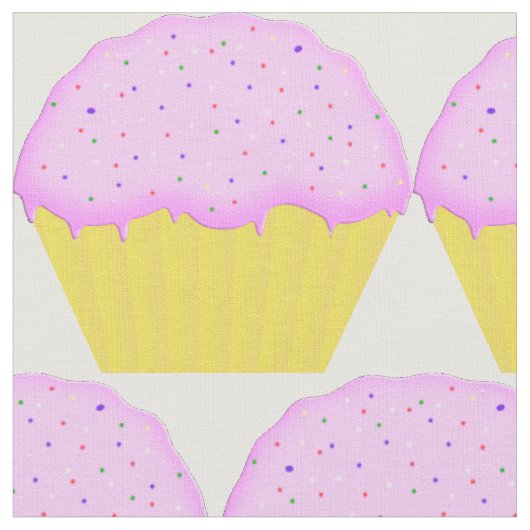 Pink Cupcake Muster Stoff (Nahaufnahme)