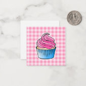 Pink Cupcake Mütter Tag Mitteilungskarte (Vorderseite/Rückseite Beispiel)