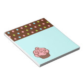 Pink Cupcake Notepad Notizblock (angewinkelt)