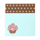 Pink Cupcake Notepad Notizblock (Vorderseite)
