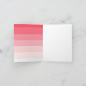 Pink Cupcake Ombre Streifen Dankeskarte (Innenseite)