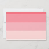 Pink Cupcake Ombre Streifen Geburtstag Einladung (Rückseite)