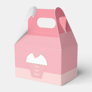 Pink Cupcake Ombre Streifen Geschenkschachtel