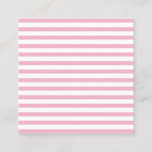 Pink Cupcake - Personalisierte Bäckerei Business C Quadratische Visitenkarte (Rückseite)