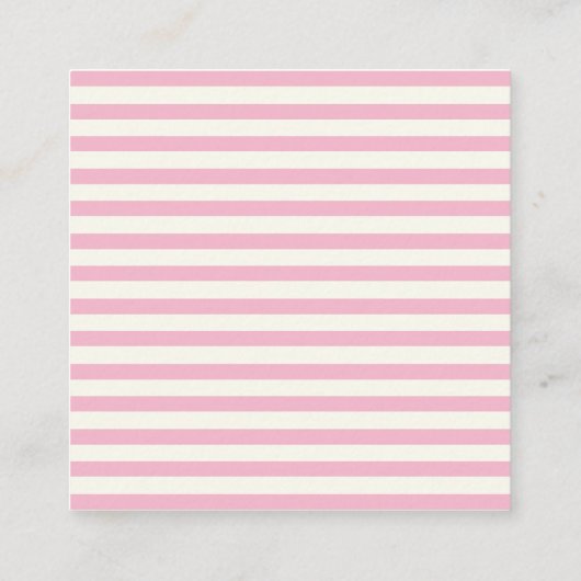 Pink Cupcake - Personalisierte Bäckerei Business C Quadratische Visitenkarte (Rückseite)