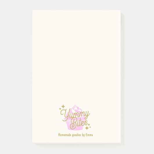 Pink Cupcake Post-it Klebezettel (Vorderseite)