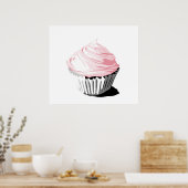 Pink cupcake poster (Küche)