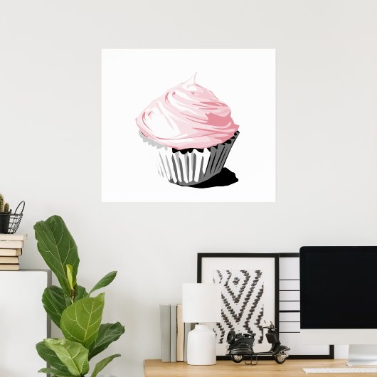 Pink cupcake poster (Heimbüro)