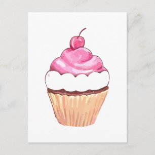 Pink Cupcake Postkarte