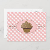Pink Cupcake Postkarte (Vorne/Hinten)