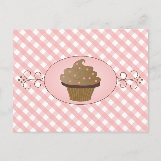 Pink Cupcake Postkarte (Vorderseite)