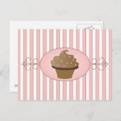 Pink Cupcake Postkarte (Vorne/Hinten)