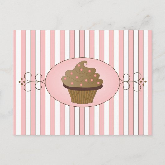 Pink Cupcake Postkarte (Vorderseite)