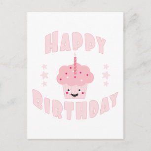 Pink Cupcake Postkarte