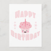 Pink Cupcake Postkarte (Vorderseite)