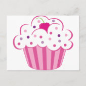 Pink Cupcake Postkarte (Vorderseite)
