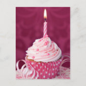 Pink cupcake postkarte (Vorderseite)