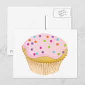Pink Cupcake Postkarte (Vorne/Hinten)