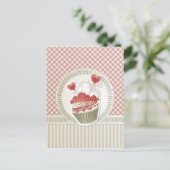 Pink Cupcake Postkarte (Stehend Vorderseite)