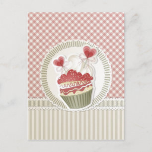 Pink Cupcake Postkarte
