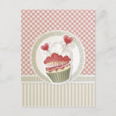 Pink Cupcake Postkarte (Vorderseite)